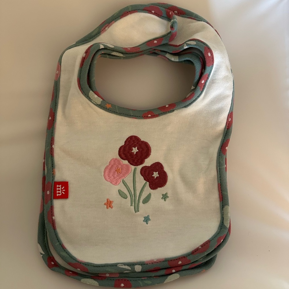 Magnetic Me Floral Baby Bib Set